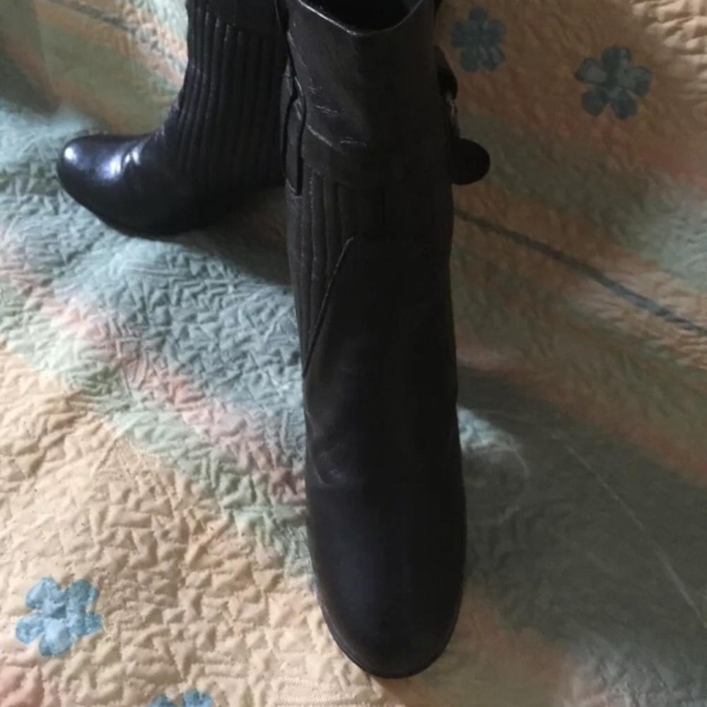 United Colors Of Benetton Leather Black Boots